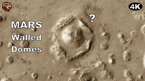 MARS Walled Domes. Hex Volcan Mystery. ArtAlienTV 4K