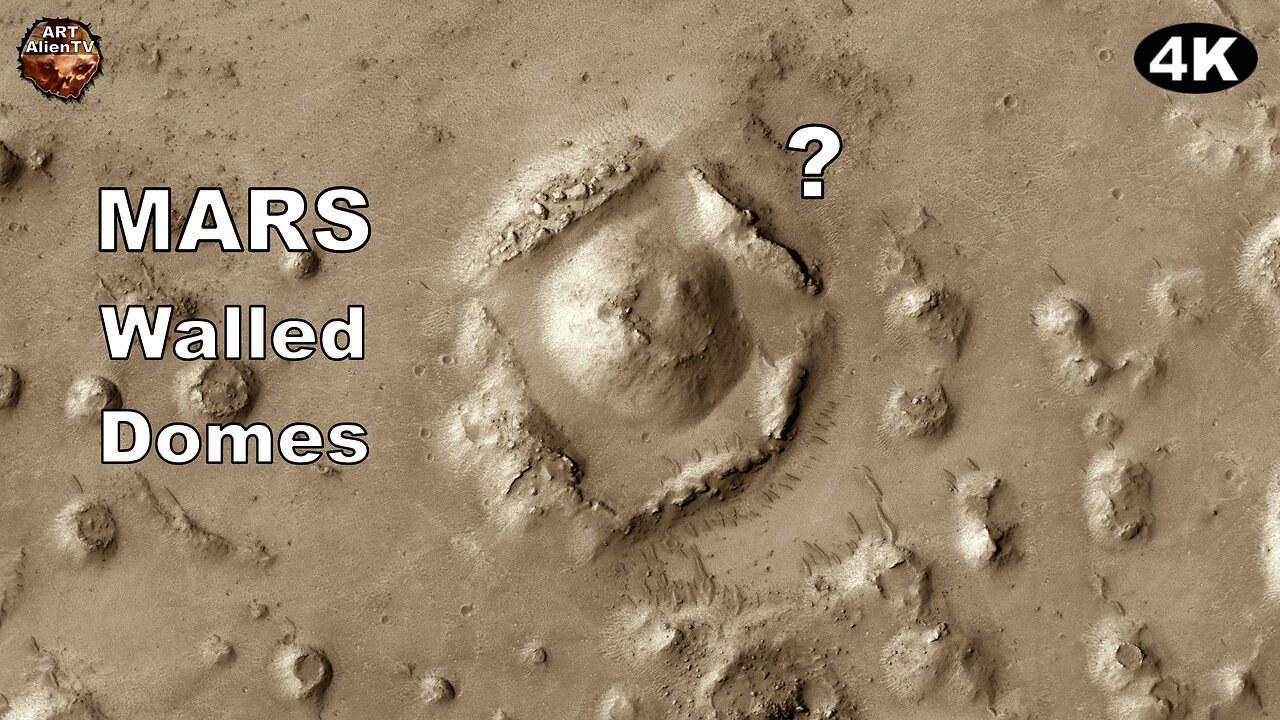 MARS Walled Domes. Hex Volcan Mystery. ArtAlienTV 4K