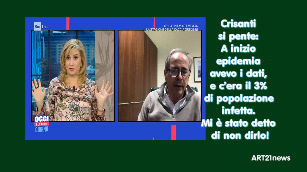 Crisanti si pente: A inizio epidemia avevo i dati, e c’era il 3% di popolazione infetta..