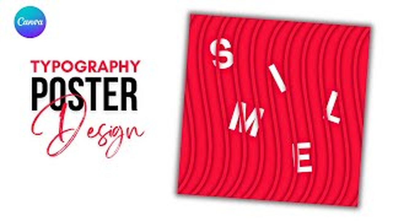 Typography Poster Design in Canva l easy Canva l Canva Tutorial