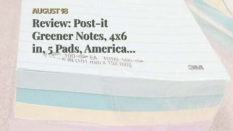 Review: Post-it Greener Notes, 4x6 in, 5 Pads, America's #1 Favorite Sticky Notes, Sweet Sprink...