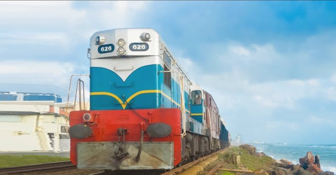 M4 locomotive train passing m11from sri lanka