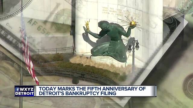 5th anniversary of Detroit bankruptcy filing is on Wednesday