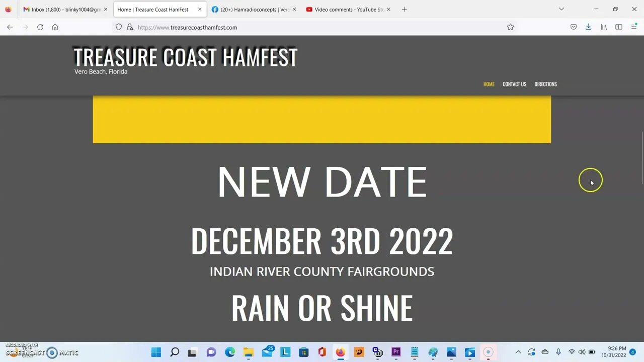 Treasure Coast Hamfest 2022, Vero Beach W4OT, Announcement And Details! @HamRadioConcepts