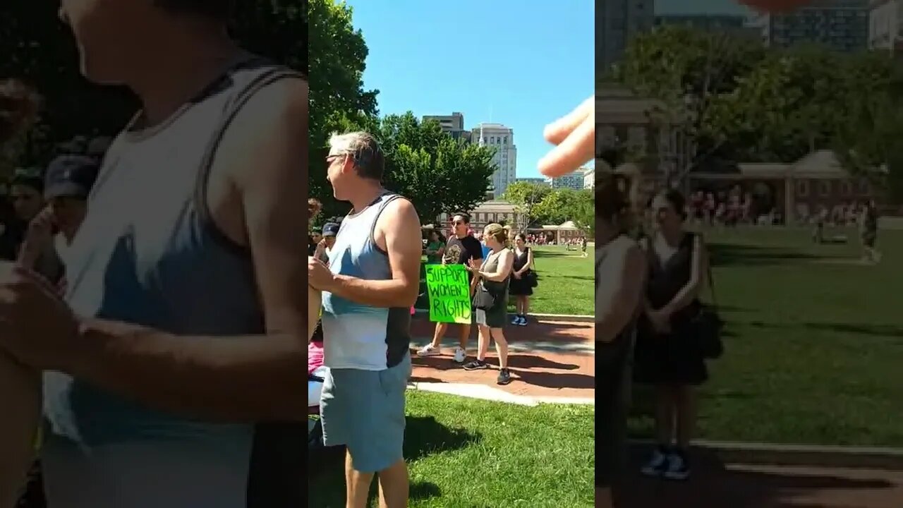 on the flip side.this us what democracy looks like.