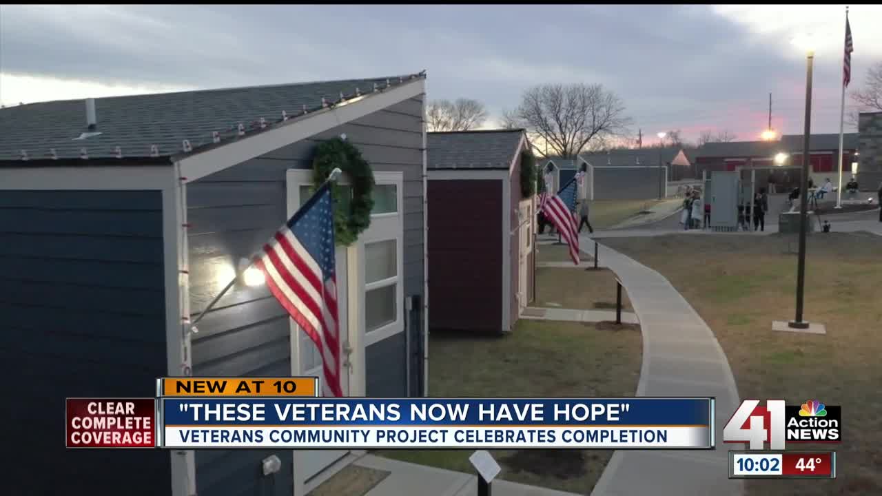 Veterans Community Project celebrates village completion with lighting ceremony