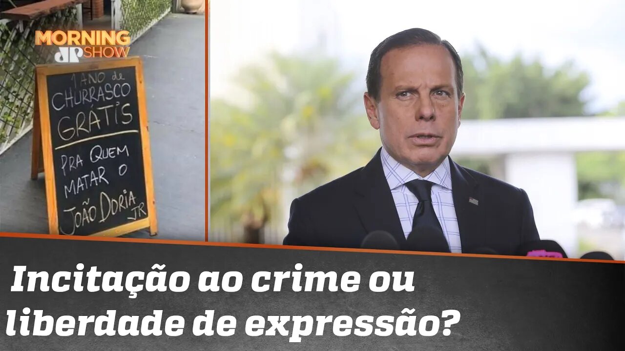 1 ano de churrasco grátis para quem matar João Doria: comerciante é detido após anúncio