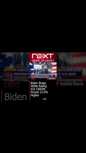 Biden Brags While Eating ICE CREAM Priced 13.5% Higher #shorts