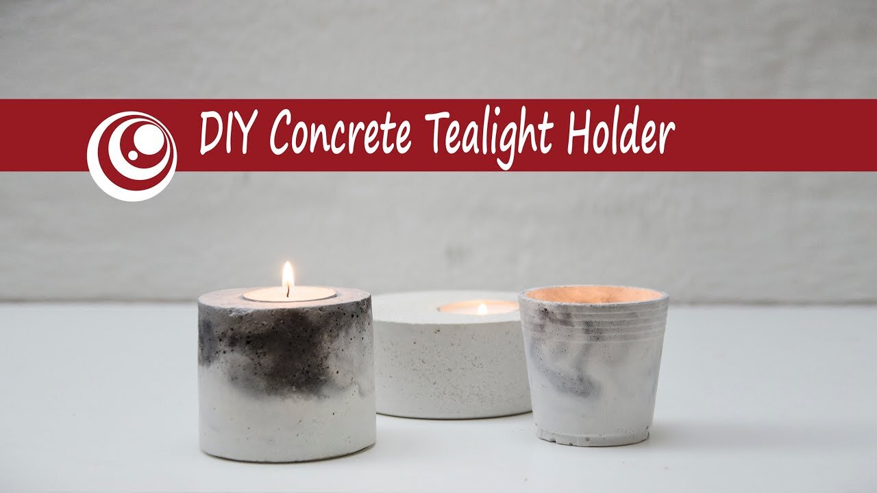 DIY CONCRETE TEA LIGHT HOLDER | DIY Home Decor Ideas! MrDIYCrafts