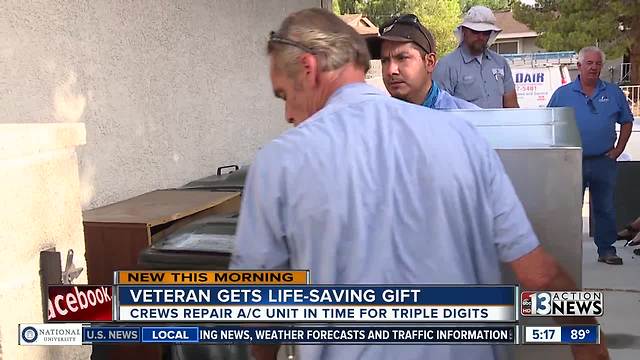 Veteran receives free air conditioner