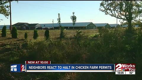 Neighbors react to halt in chicken farm permits