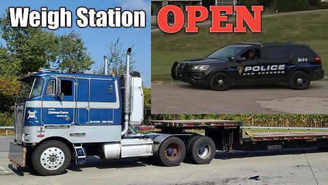 Police Watch Trucks Bypass Weigh Station - 023