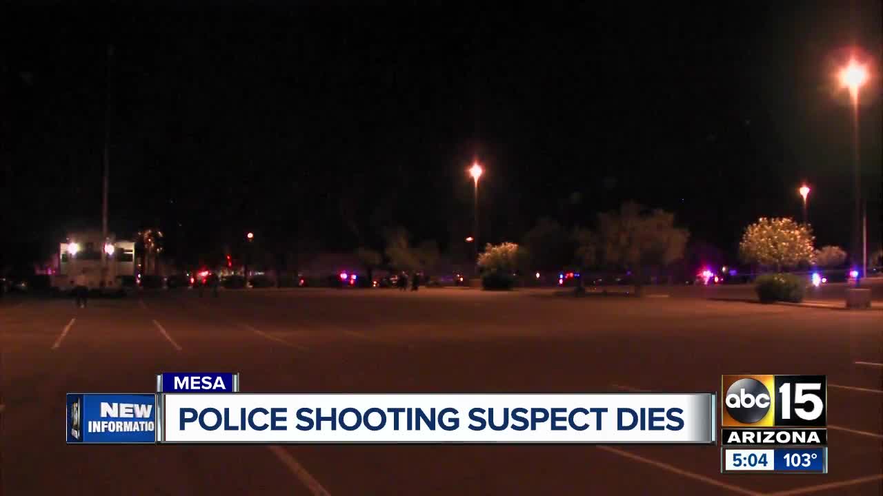 Suspect dies from injuries after Mesa officer-involved shooting