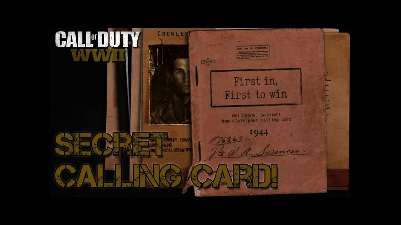 Call of Duty WWII - Unlock SECRET Calling Card Before Release!