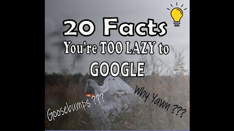 89.1% of the population is LAZY to google about these 20 FACTS