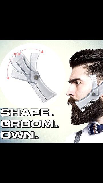 5in1 Adjustable Men Beard Modeling Ruler Shaping Styling Template