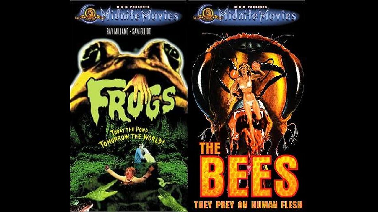 FROGS 1972 & THE BEES 1978 Killer Creatures DOUBLE FEATURE