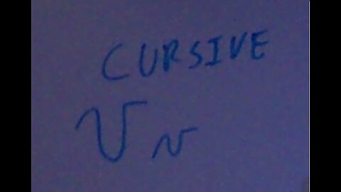 Cursive Letter V