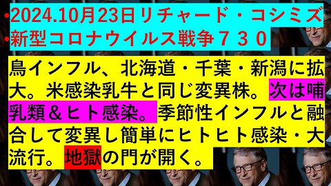 2024.10月23日リチャード・コシミズ•新型コロナウイルス戦争７３０