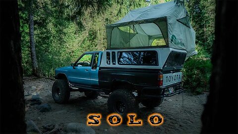 Solo & remote truck camping in my Toyota Pickup [ASMR] sounds of camping