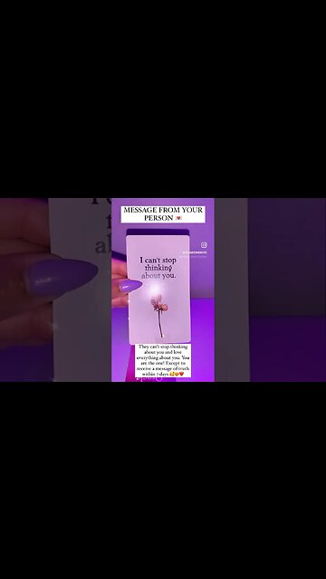 They can’t stop thinking about you. You are the one! 💌 #messagefromyourperson