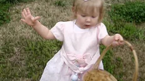 Adorable Girl Hunts For Easter Eggs But Picks Up Poop