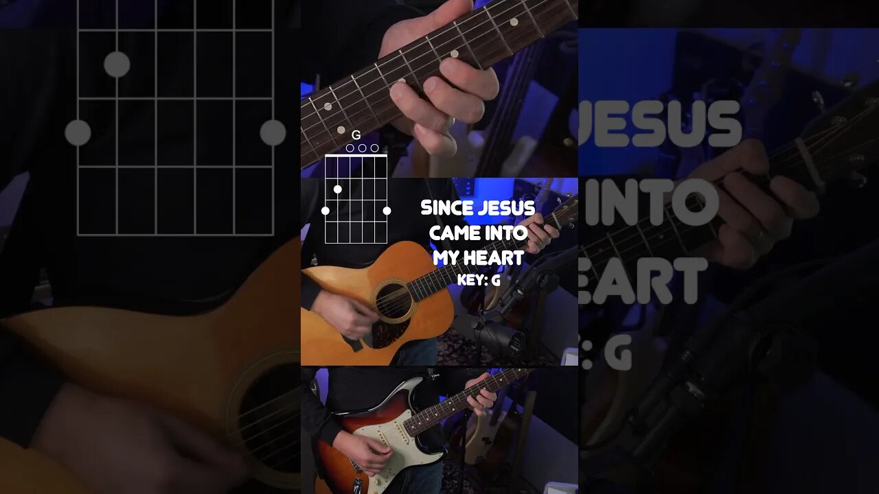 🎸 Since Jesus Came Into My Heart Acoustic & Electric Guitar #worshiptutorials #guitar #hymns