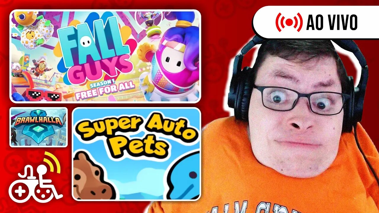 Fall Guys + Brawhalla (talvez) + Super Auto Pets - LIVE SOBRE RODAS