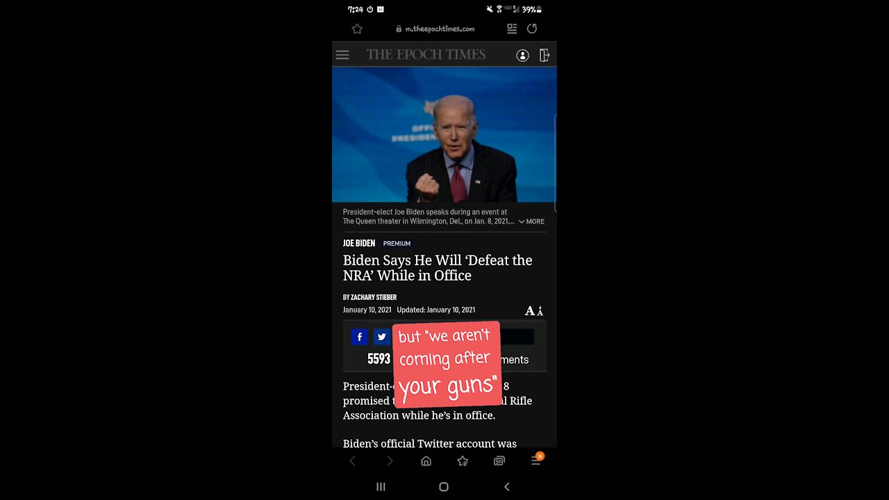 Biden to take on NRA