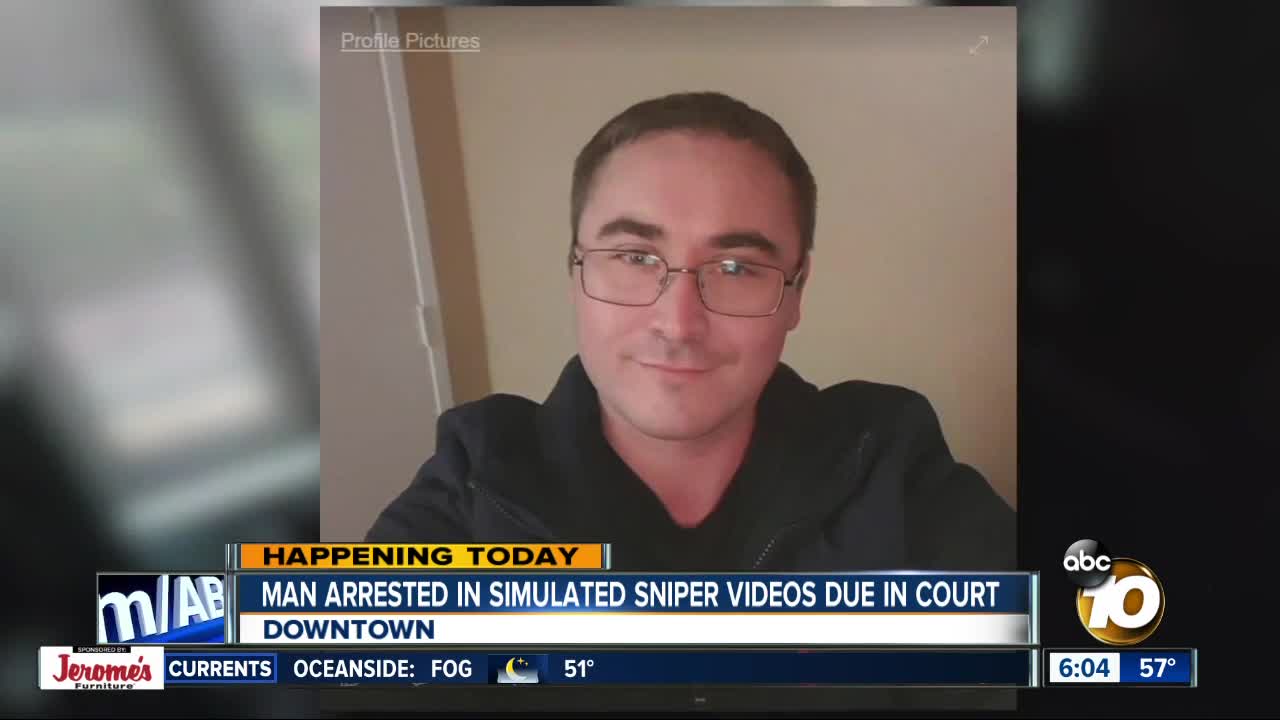 Man accused in alleged shooting practice videos to appear in court