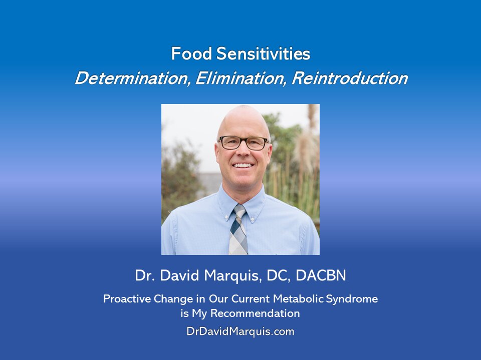 Food Sensitivity: Determine, Eliminate, Reintroduce