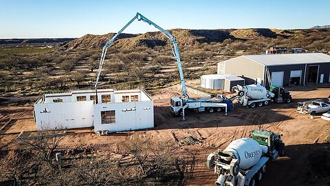 LIVE FOOTAGE: Pouring our concrete slab