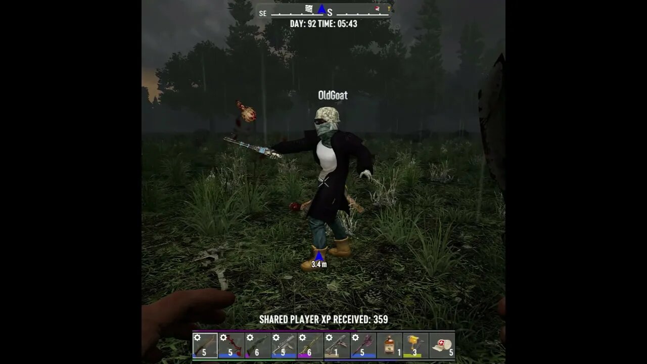 Stun baton sends zombies body in different direction than its head..| 7 Days To Die | Alpha 21.1