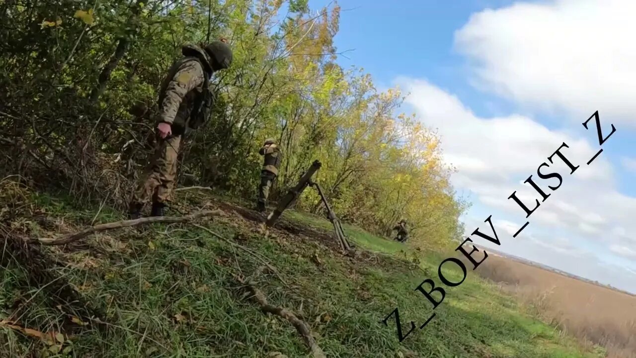 Spectacular shots of the work of Russian mortar crews