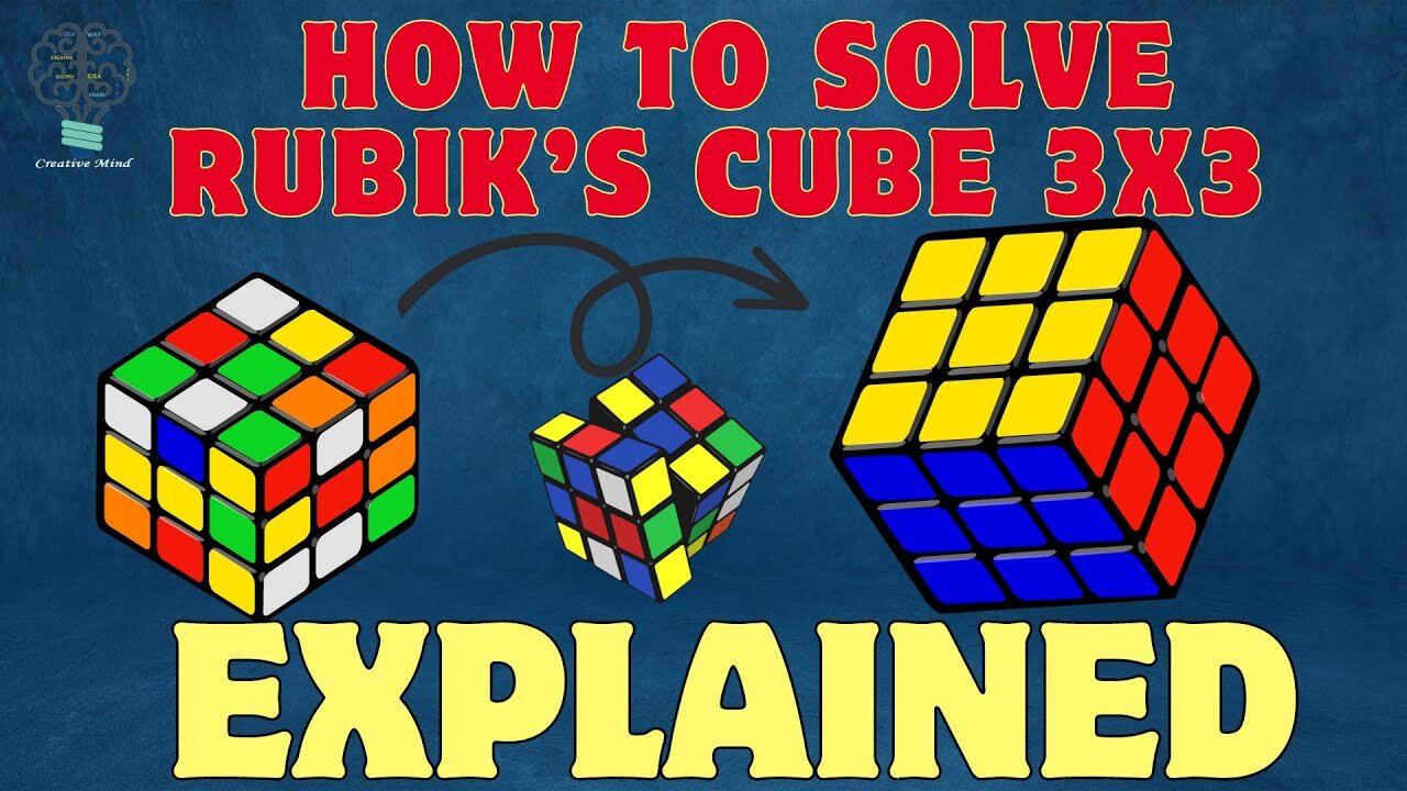 How to solve a Rubik's Cube 3x3 | Explained | Creative Mind