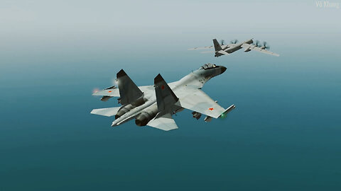 Su-35 fighter escorts Tu-95ms bomber in the air | Lockon: Flaming Cliffs 2