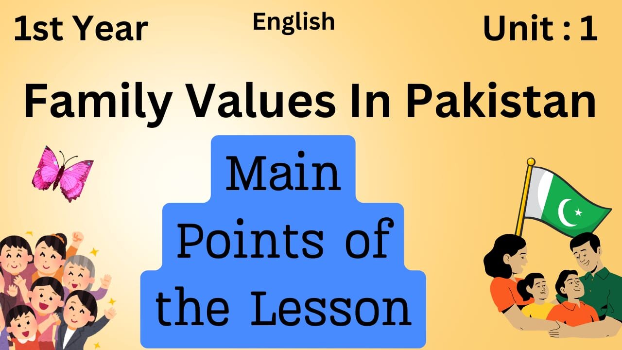 National Book Foundation || Family values in Pakistan || NBP || unit1 || Main points