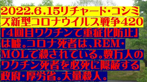 2022.06.15 リチャード・コシミズ新型コロナウイルス戦争４２０