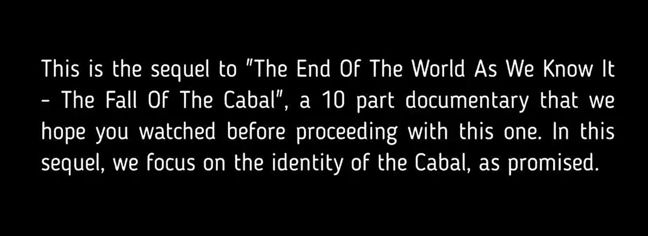 ~The Birth Of The Cabal~