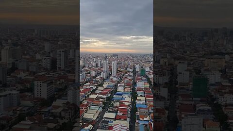 Sunset 🌇 Rooftop Phnom Penh Cambodia 🇰🇭 #cambodia #phnompenh #expat #sunset