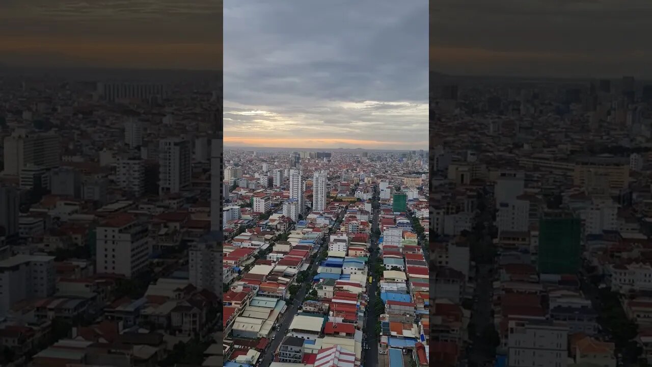 Sunset 🌇 Rooftop Phnom Penh Cambodia 🇰🇭 #cambodia #phnompenh #expat #sunset