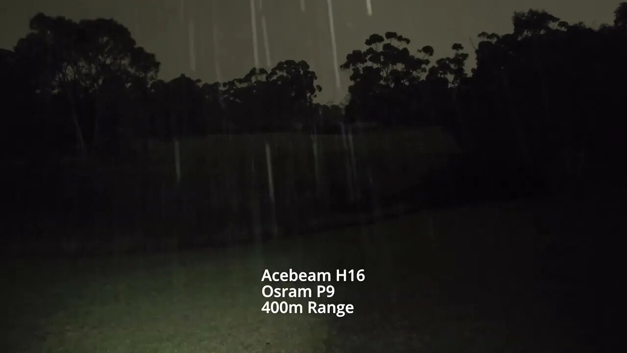 Acebeam H16 Headlamp and Flashlight: Long-range beamshots