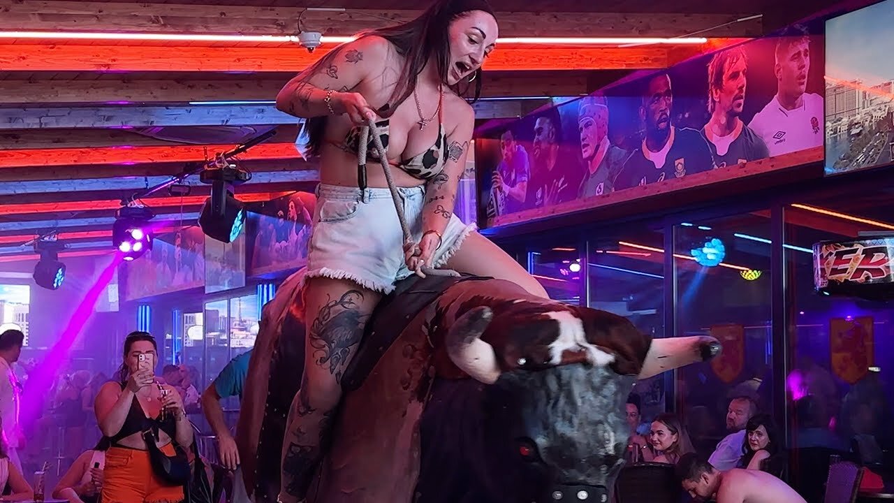 Benidorm_ A Hilarious Mechanical Bull Ride Adventure Fun Times