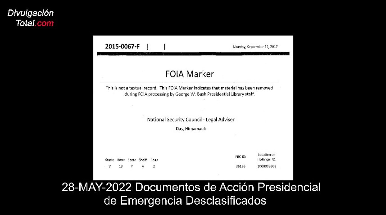 28-MAY-2022 Documentos de Acción Presidencial de Emergencia Desclasificados