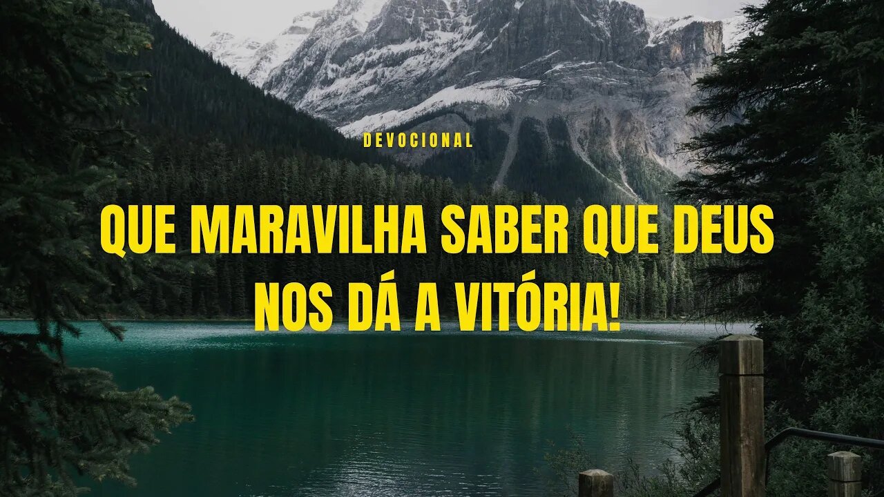 Que #maravilha saber que #Deus nos dá a #vitória!