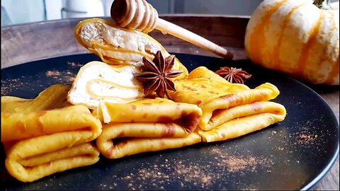 Make this delicious pumpkin crepes in 5 minutes