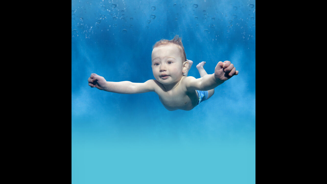 The baby swimmer