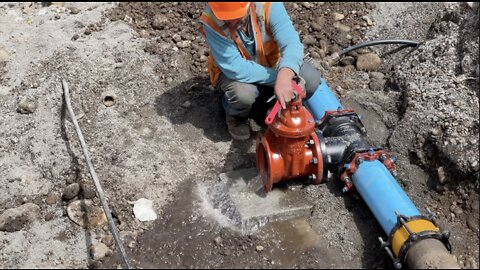 6 inch C900 Water Main Service Install.
