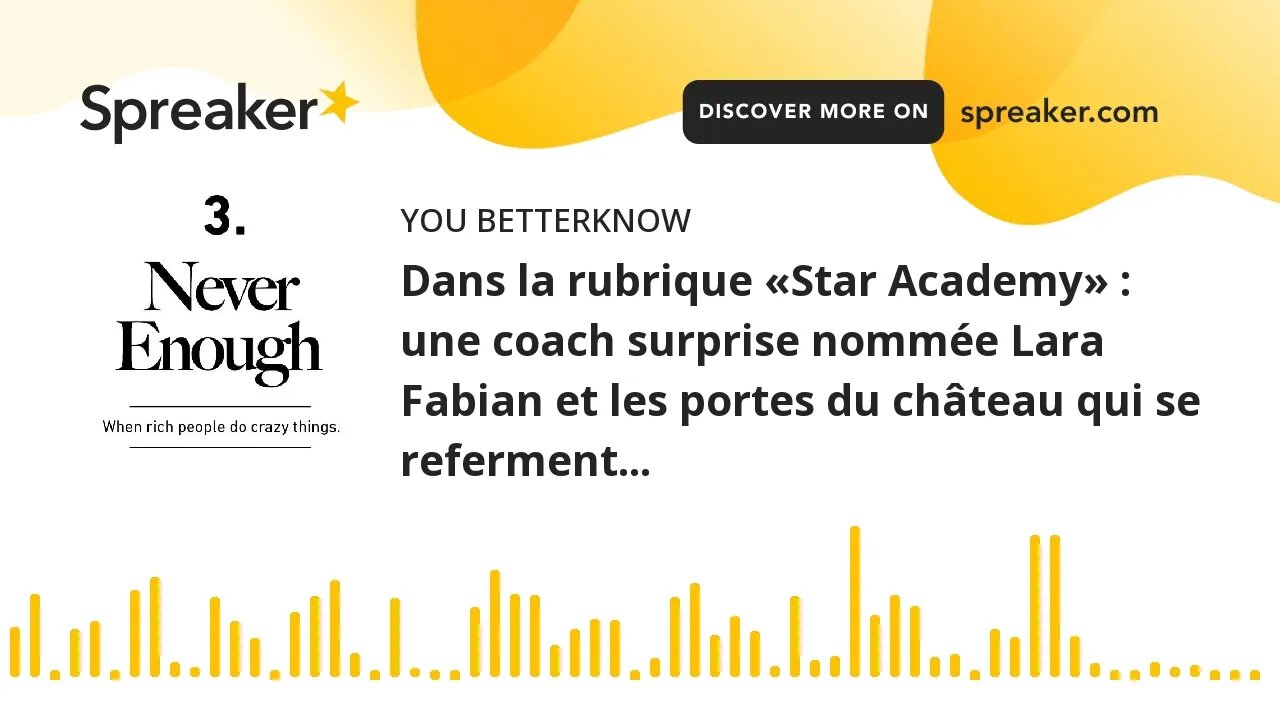 Dans la rubrique «Star Academy» : une coach surprise nommée Lara Fabian et les portes du château qui