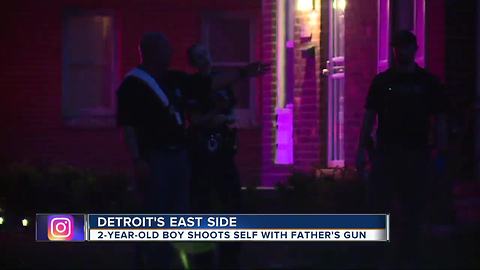 2-year-old stable after shooting himself with father's gun on Detroit's east side